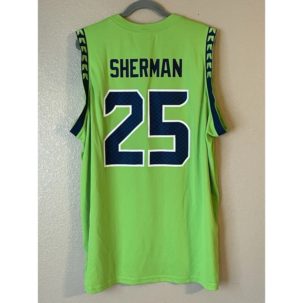 Men's 2XL NWOT Seattle Seahawks Richard Sherman #25 Nike‎ Color Rush Tank Top